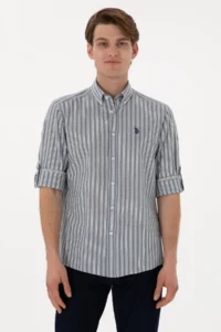 US Polo Assn. Men Blue Long Sleeve Shirt