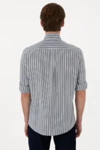 US Polo Assn. Men Blue Long Sleeve Shirt - Image 5