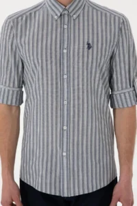 US Polo Assn. Men Blue Long Sleeve Shirt - Image 6