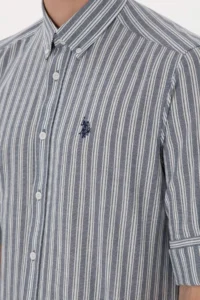 US Polo Assn. Men Blue Long Sleeve Shirt - Image 7