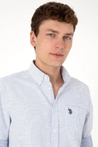 US Polo Assn. Men Blue with pocket Long Sleeve Shirt - Image 2