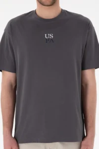 US Polo Assn. Men comfort Fit Crew Neck Anthracite T-Shirt - Image 7