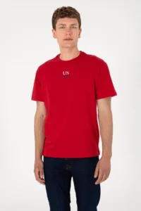 US Polo Assn. Men comfort Fit Crew Neck Red T-Shirt - Image 3