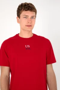 US Polo Assn. Men comfort Fit Crew Neck Red T-Shirt - Image 4