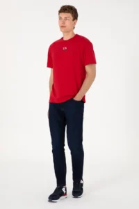 US Polo Assn. Men comfort Fit Crew Neck Red T-Shirt - Image 6