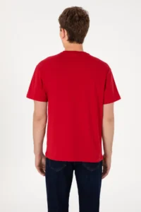 US Polo Assn. Men comfort Fit Crew Neck Red T-Shirt - Image 7