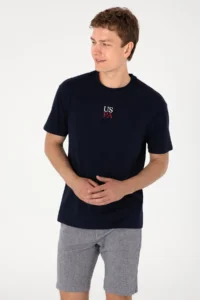US Polo Assn. Men comfort Fit Crew Neck Navy Blue T-Shirt - Image 5