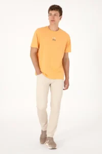 US Polo Shirt Assn. Men comfort Fit Crew Neck Orange T-Shirt - Image 6