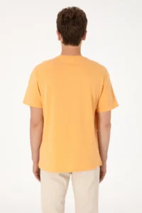 US Polo Shirt Assn. Men comfort Fit Crew Neck Orange T-Shirt - Image 7