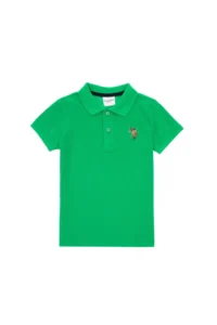 US Polo Assn. Boys' Apple Green Basic Polo Shirt Collar T-Shirt