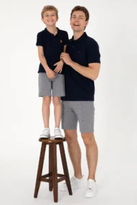 US Polo Assn. Boys' Navy Blue Basic Polo Shirt Collar T-Shirt