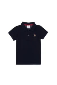 US Polo Assn. Boys' Navy Blue Basic Polo Shirt Collar T-Shirt - Image 4