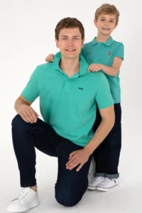 US Polo Assn. Boys' Mint Basic Polo Shirt Collar T-Shirt - Image 2