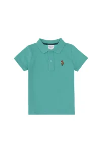 US Polo Assn. Boys' Mint Basic Polo Shirt Collar T-Shirt - Image 4