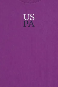 US Polo Assn. Boys' Violet Oversized Crew Neck T-Shirt - Image 3