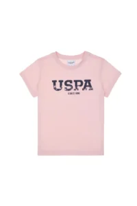 US Polo Assn. Boys' Powder Pink Basic Crew Neck T-Shirt - Image 2