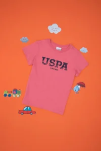 US Polo Assn. Boys' Pink Basic Crew Neck T-Shirt