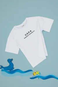 US Polo Assn. Boys' White comfort Basic Crew Neck T-Shirt - Image 4