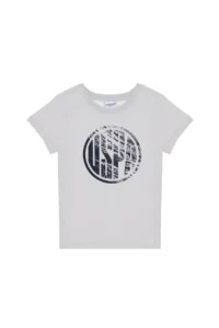 US Polo Assn. Boys' Light Gray Basic Crew Neck T-Shirt - Image 2
