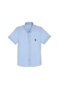 US Polo Assn. Boys' Light Blue Short Sleeve Shirt - Image 4