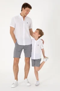 US Polo Assn. Boys' White Short Sleeve Shirt - Image 2