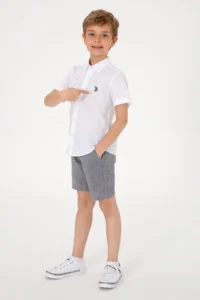 US Polo Assn. Boys' White Short Sleeve Shirt - Image 3