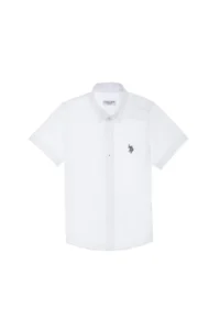 US Polo Assn. Boys' White Short Sleeve Shirt - Image 4