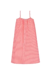 US Polo Assn. Girls' Pink Striped A-Form Sleeveless Weaving Dress - Image 3