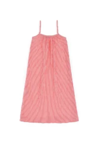 US Polo Assn. Girls' Pink Striped A-Form Sleeveless Weaving Dress - Image 4