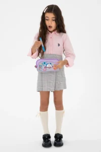 US Polo Assn. Girls' Light Pink Long Sleeve Basic Shirt - Image 2