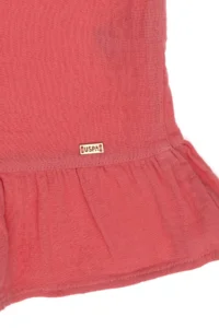 US Polo Assn. Girls' Pink Short Sleeve Muslin Material Weaving Dress - Image 5