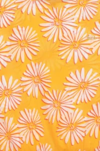 US Polo Shirt Assn. Girls' Orange Flower Patterned Sleeveless Shirt - Image 5