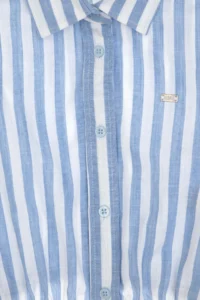 US Polo Assn. Girls' Blue Striped Sleeveless Shirt - Image 6