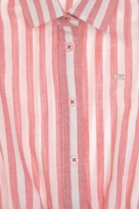 US Polo Assn. Girls' Pink Striped Sleeveless Shirt - Image 6