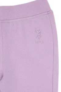 US Polo Assn. Girls' Lilac 3/4 Size interlock Leggings - Image 6