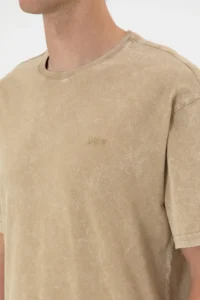 US Polo Assn. Men comfort Fit Crew Neck Khaki Washable T-Shirt - Image 7