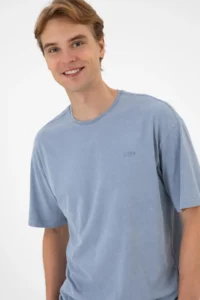US Polo Assn. Men comfort Fit Crew Neck Blue Washable T-Shirt - Image 2