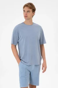 US Polo Assn. Men comfort Fit Crew Neck Blue Washable T-Shirt - Image 3