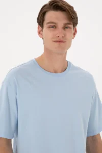 US Polo Assn. Men comfort Fit Crew Neck Light Blue T-Shirt - Image 2