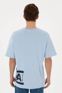 US Polo Assn. Men comfort Fit Crew Neck Light Blue T-Shirt - Image 5