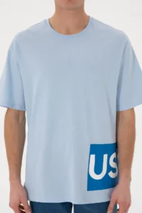 US Polo Assn. Men comfort Fit Crew Neck Light Blue T-Shirt - Image 6