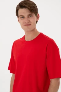 US Polo Assn. Men comfort Fit Crew Neck Red T-Shirt - Image 2