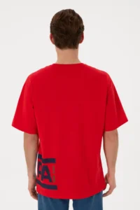 US Polo Assn. Men comfort Fit Crew Neck Red T-Shirt - Image 5
