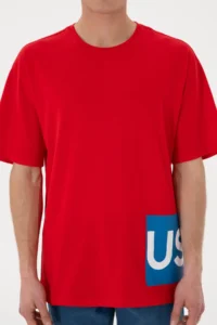 US Polo Assn. Men comfort Fit Crew Neck Red T-Shirt - Image 6