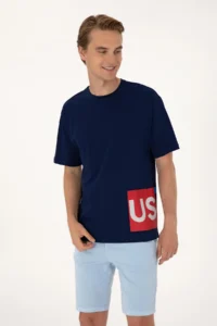 US Polo Assn. Men comfort Fit Crew Neck Navy Blue T-Shirt - Image 3