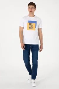 US Polo Assn. Men Regular Fit Crew Neck White T-Shirt - Image 4