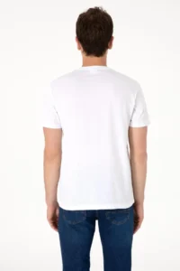US Polo Assn. Men Regular Fit Crew Neck White T-Shirt - Image 5