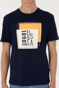 US Polo Assn. Men Regular Fit Crew Neck Navy Blue T-Shirt - Image 6