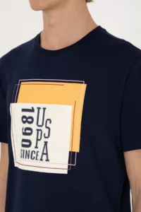 US Polo Assn. Men Regular Fit Crew Neck Navy Blue T-Shirt - Image 7