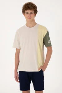 US Polo Assn. Men comfort Fit Crew Neck Stone T-Shirt